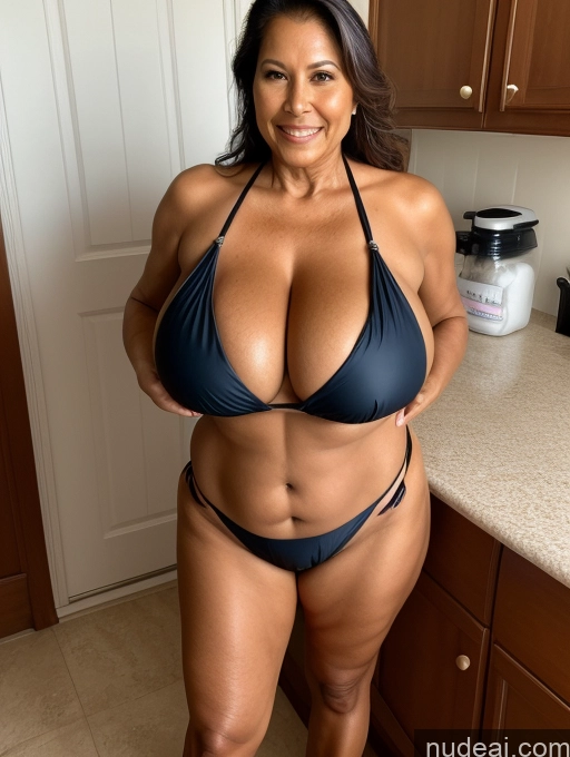 related ai porn images free for Milf One Busty Huge Boobs Thick Tanned Skin Front View Microkini Thong 60s Native American Maid