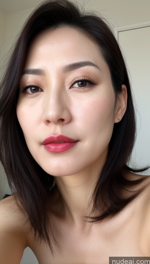 related ai porn images free for Woman One Perfect Boobs Beautiful Lipstick Fairer Skin Black Hair Korean Close-up View 40s