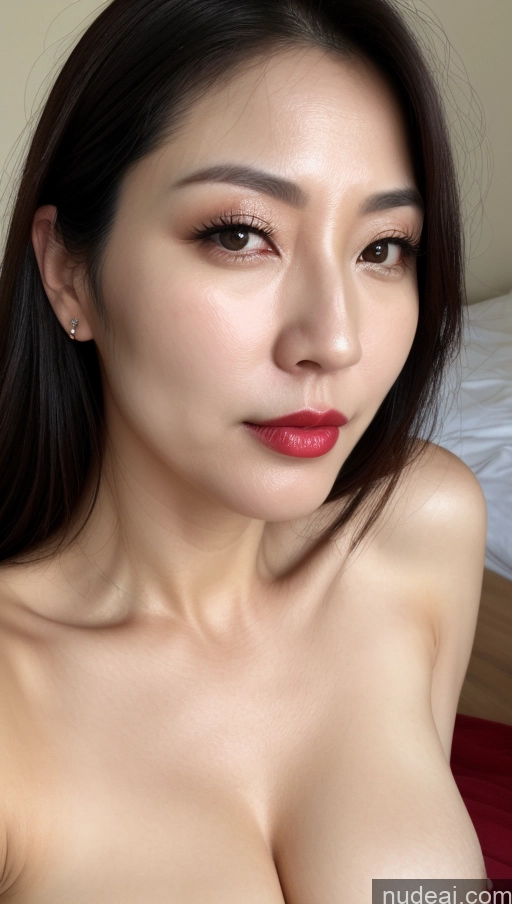 related ai porn images free for Woman One Perfect Boobs Beautiful Lipstick Fairer Skin Black Hair Korean Close-up View 40s