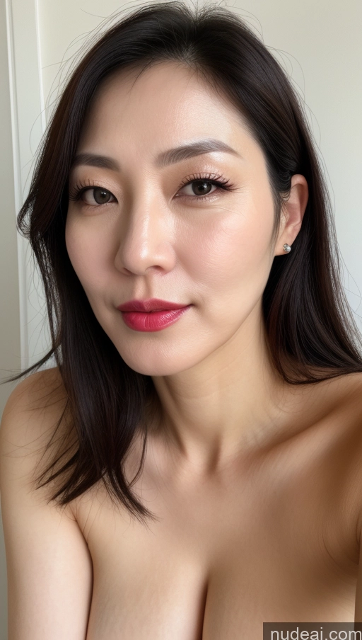 related ai porn images free for Woman One Perfect Boobs Beautiful Lipstick Fairer Skin Black Hair Korean Close-up View 40s