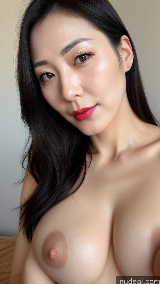related ai porn images free for Woman One Perfect Boobs Beautiful Lipstick Fairer Skin 40s Black Hair Korean Close-up View