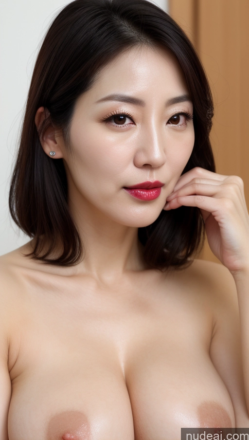 related ai porn images free for Woman One Perfect Boobs Beautiful Lipstick Fairer Skin Black Hair Korean Close-up View 40s