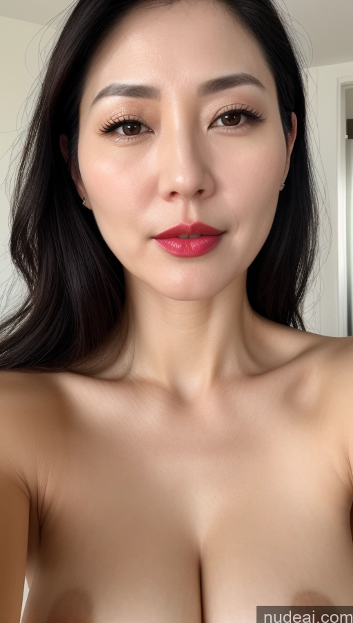 related ai porn images free for Woman One Perfect Boobs Beautiful Lipstick Fairer Skin Black Hair Korean Close-up View 40s