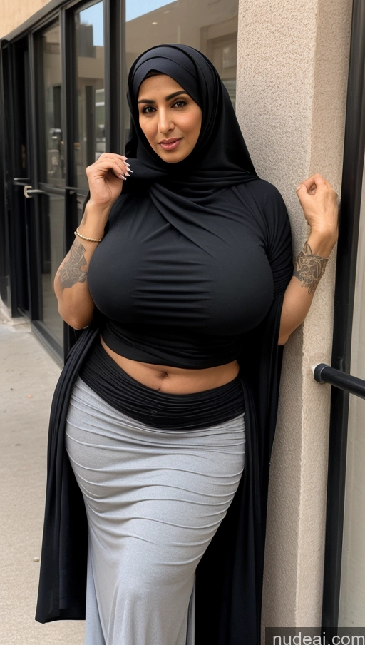 related ai porn images free for Milf Busty Huge Boobs Beautiful Tattoos Muscular Big Ass Thick Big Hips Tall Long Hair Dark Skin 60s Arabic Front View Eating Long Skirt Niqab Cleavage Detailed Sexy Face Black Hair Street Seductive