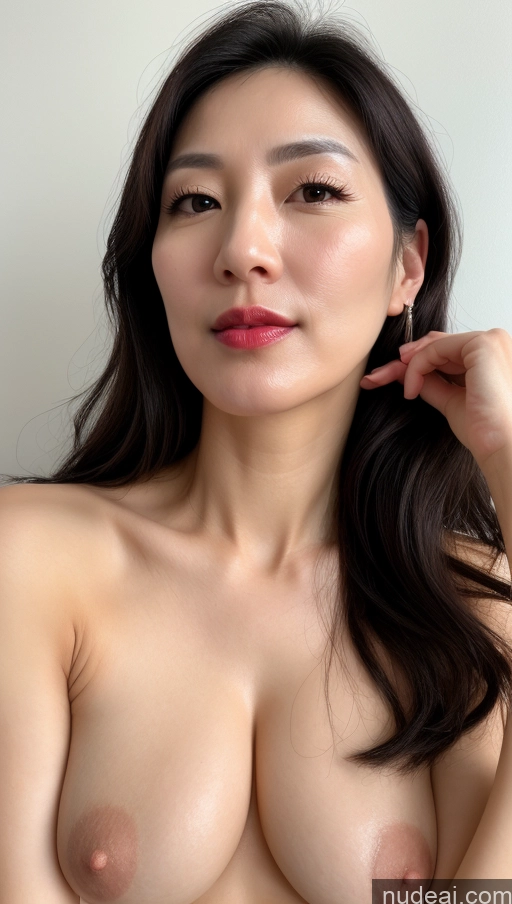 related ai porn images free for Woman One Perfect Boobs Beautiful Lipstick Fairer Skin 40s Black Hair Korean Close-up View