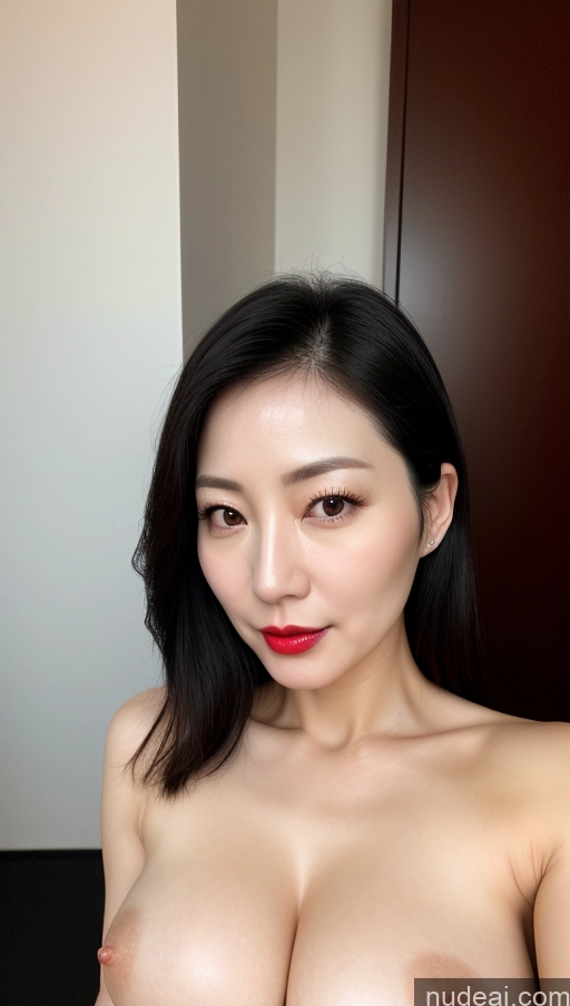 related ai porn images free for Woman One Perfect Boobs Beautiful Lipstick Fairer Skin 40s Black Hair Korean Close-up View