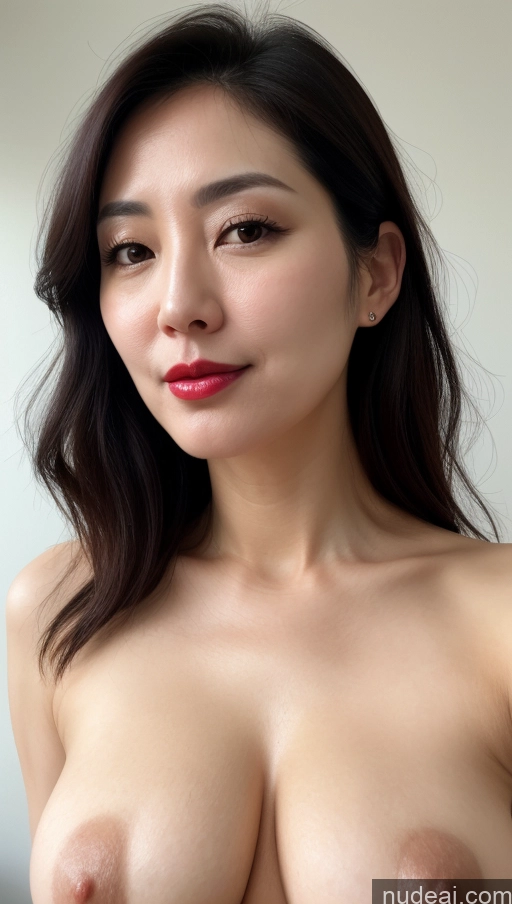 related ai porn images free for Woman One Perfect Boobs Beautiful Lipstick Fairer Skin 40s Black Hair Korean Close-up View