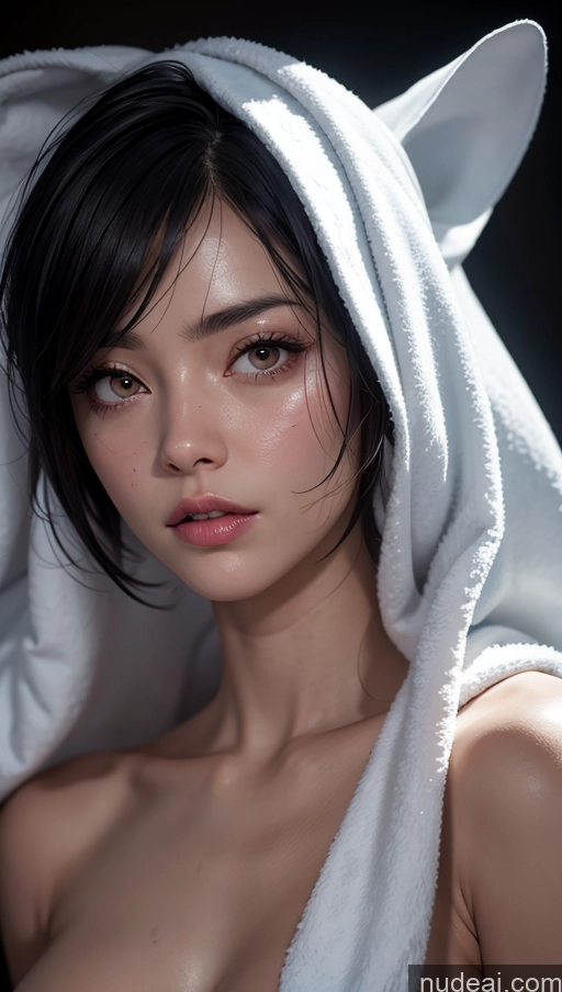 related ai porn images free for Close-up View Pixie Black Hair Towel Satin Transparent Japanese Cave Dark Lighting Sad Cumshot