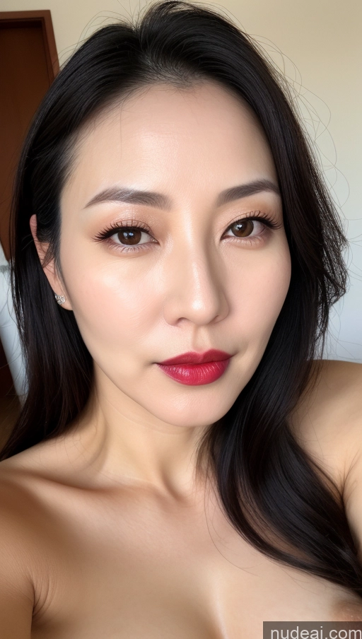 related ai porn images free for Woman One Perfect Boobs Beautiful Lipstick Fairer Skin 40s Black Hair Korean Close-up View