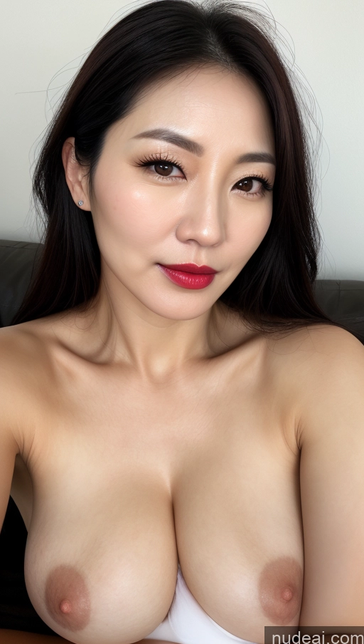 related ai porn images free for Woman One Perfect Boobs Beautiful Lipstick Fairer Skin 40s Black Hair Korean Close-up View