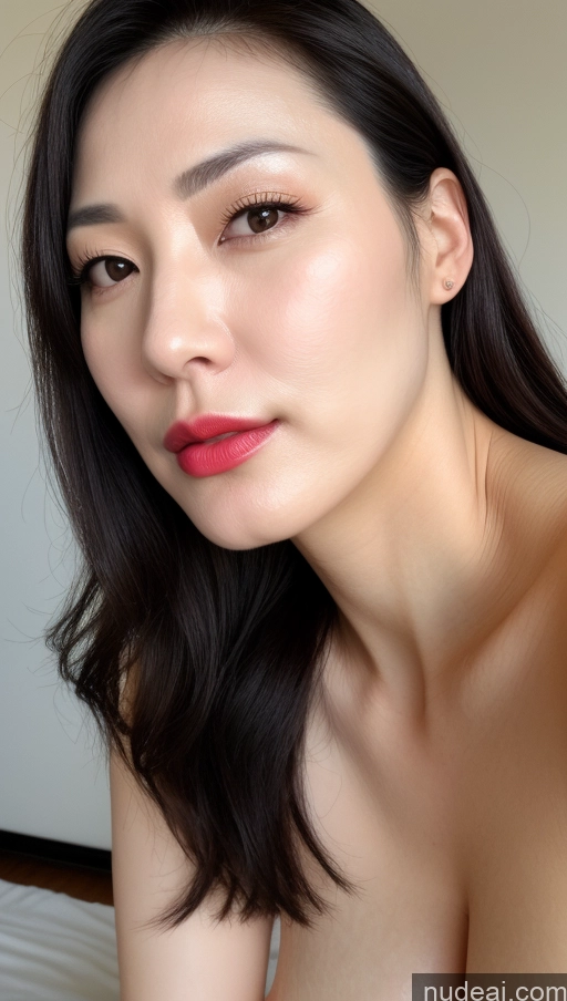 related ai porn images free for Woman One Perfect Boobs Beautiful Lipstick Fairer Skin 40s Black Hair Korean Close-up View