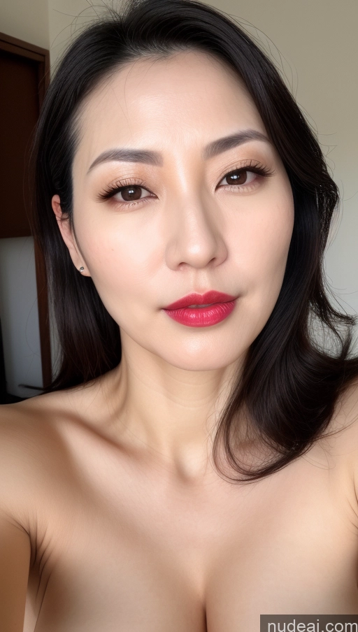 related ai porn images free for Woman One Perfect Boobs Beautiful Lipstick Fairer Skin 40s Black Hair Korean Close-up View Slicked