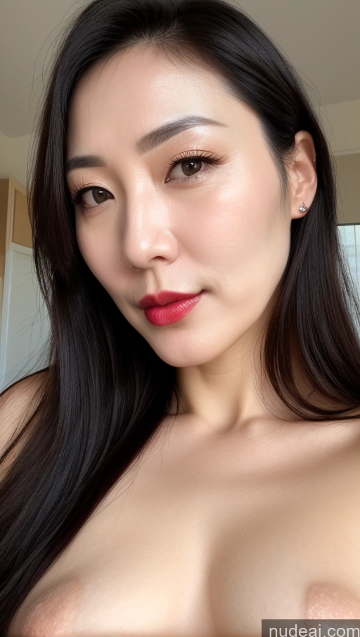 related ai porn images free for Woman One Perfect Boobs Beautiful Lipstick Fairer Skin 40s Black Hair Korean Close-up View