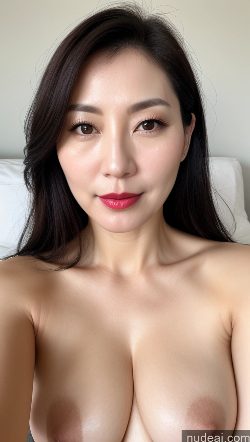 related ai porn images free for Woman One Perfect Boobs Beautiful Lipstick Fairer Skin 40s Black Hair Korean Close-up View