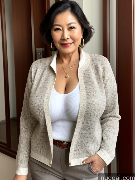 related ai porn images free for Milf Perfect Boobs Beautiful 70s Chinese Blouse Casual Jacket Professor Stylish Sweater Cleavage Detailed Busty