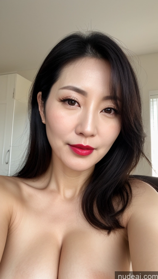 related ai porn images free for Woman One Perfect Boobs Beautiful Lipstick Fairer Skin 40s Black Hair Korean Close-up View