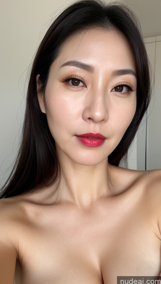 related ai porn images free for Woman One Perfect Boobs Beautiful Lipstick Fairer Skin 40s Black Hair Korean Close-up View