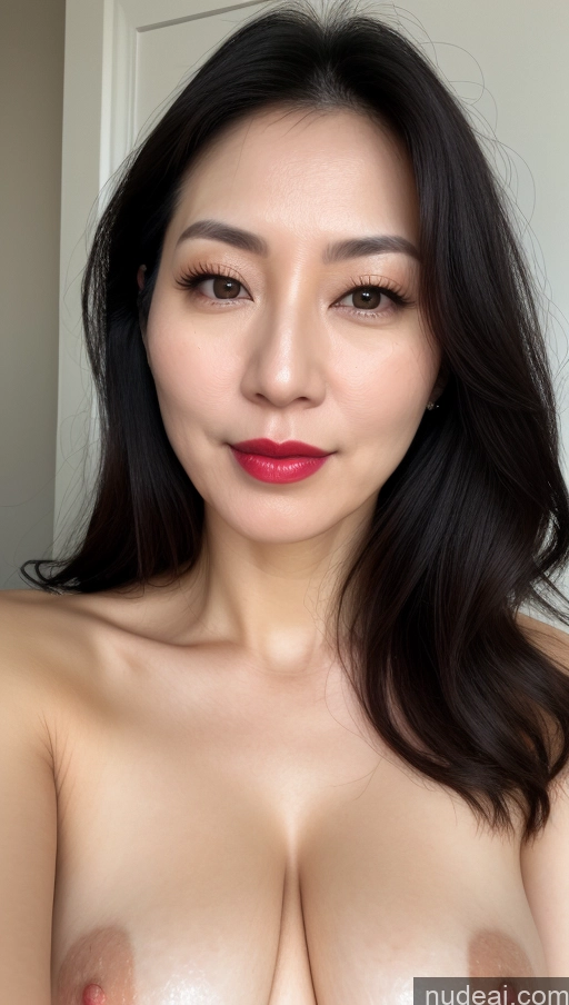 related ai porn images free for Woman One Perfect Boobs Beautiful Lipstick Fairer Skin 40s Black Hair Korean Close-up View