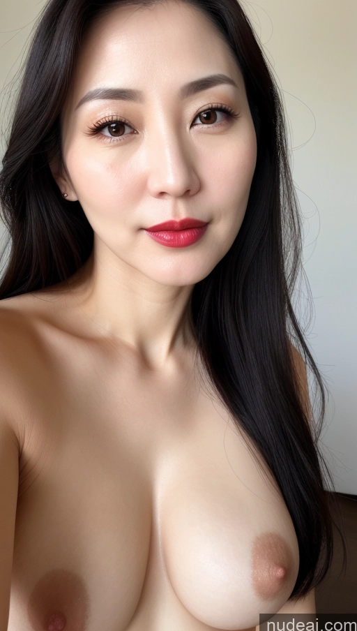 related ai porn images free for Woman One Beautiful Lipstick Fairer Skin 40s Black Hair Korean Close-up View Perfect Boobs
