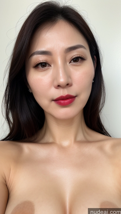 related ai porn images free for Woman One Beautiful Lipstick Fairer Skin 40s Black Hair Korean Close-up View Perfect Boobs