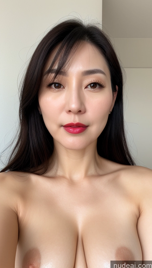 related ai porn images free for Woman One Beautiful Lipstick Fairer Skin 40s Black Hair Korean Close-up View Perfect Boobs