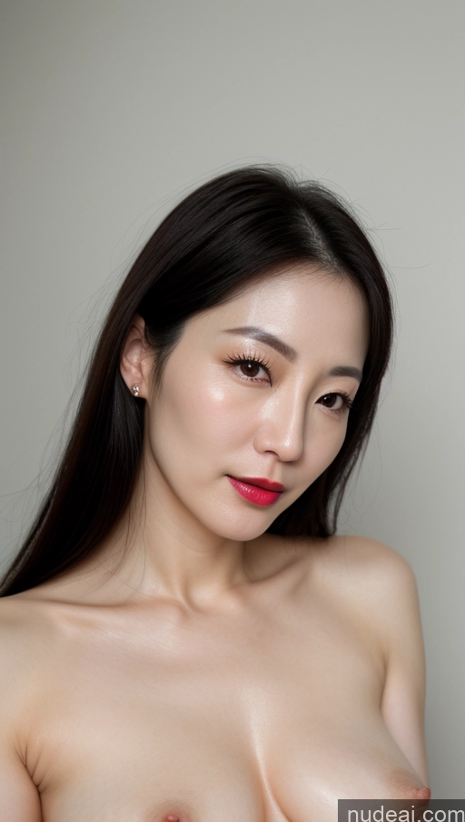 related ai porn images free for Woman One Beautiful Lipstick Fairer Skin 40s Black Hair Korean Close-up View Perfect Boobs