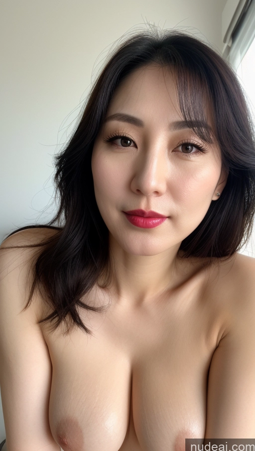 related ai porn images free for Woman One Beautiful Lipstick Fairer Skin 40s Black Hair Korean Close-up View Perfect Boobs Thick