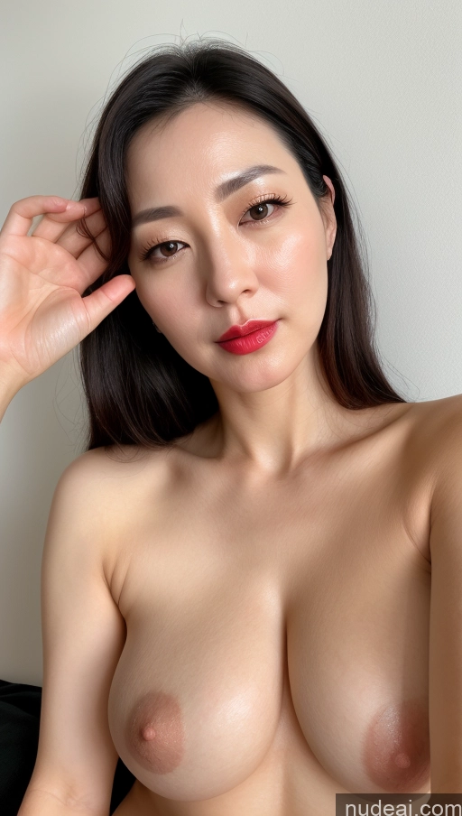 related ai porn images free for Woman One Beautiful Lipstick Fairer Skin 40s Black Hair Korean Close-up View Perfect Boobs Thick