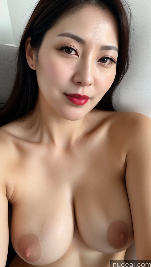 related ai porn images free for Woman One Beautiful Lipstick Fairer Skin 40s Black Hair Korean Close-up View Perfect Boobs Thick