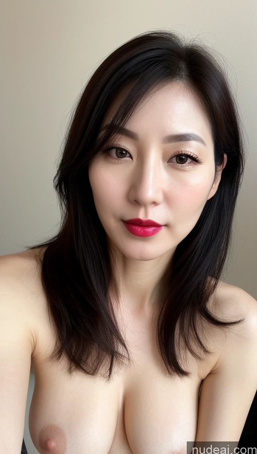 related ai porn images free for Woman One Beautiful Lipstick Fairer Skin 40s Black Hair Korean Close-up View Perfect Boobs