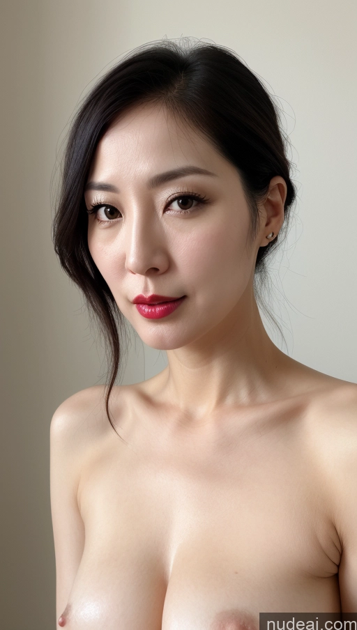 related ai porn images free for Woman One Beautiful Lipstick Fairer Skin 40s Black Hair Korean Close-up View Perfect Boobs