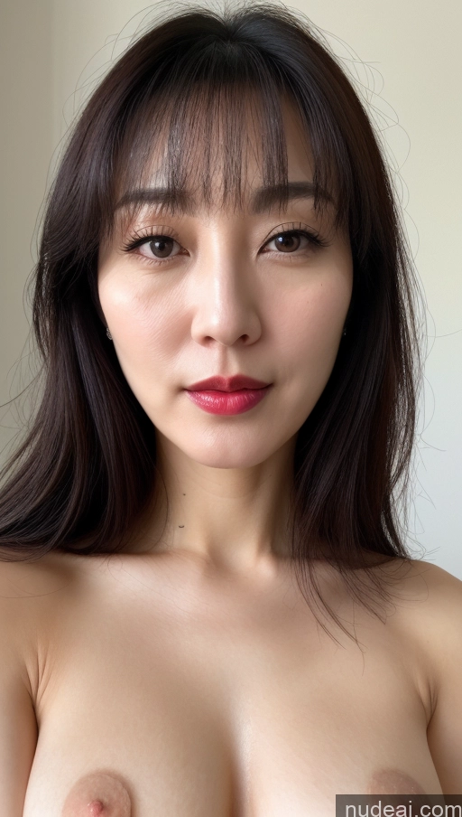 related ai porn images free for Woman One Beautiful Lipstick Fairer Skin 40s Black Hair Korean Close-up View Perfect Boobs