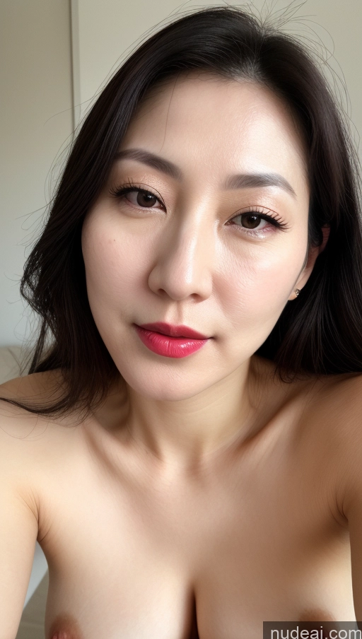related ai porn images free for Woman One Beautiful Lipstick Fairer Skin 40s Black Hair Korean Close-up View Perfect Boobs