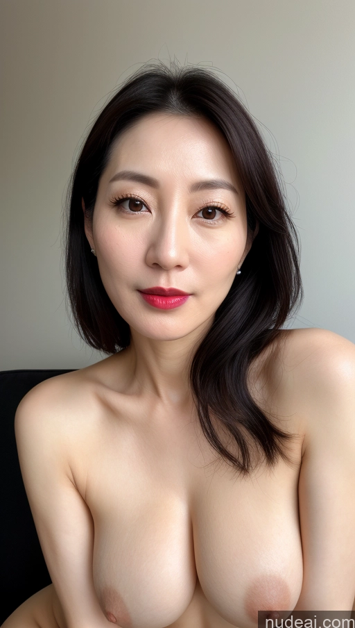 related ai porn images free for Woman One Beautiful Lipstick Fairer Skin 40s Black Hair Korean Close-up View Perfect Boobs