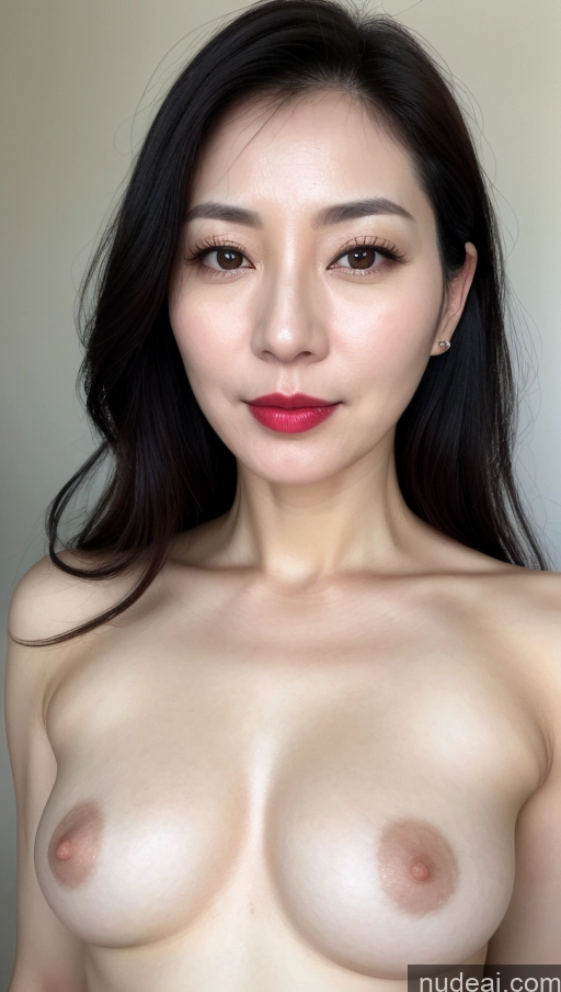 related ai porn images free for Woman One Beautiful Lipstick Fairer Skin 40s Black Hair Korean Close-up View Perfect Boobs