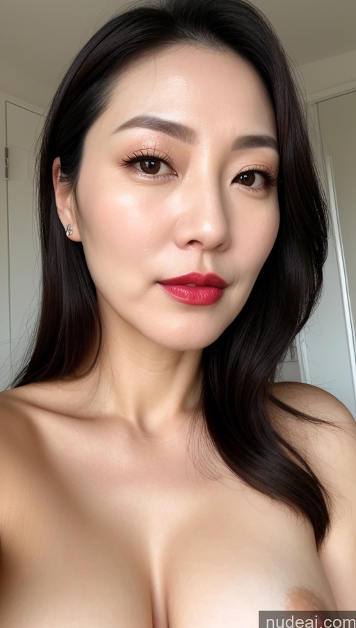 related ai porn images free for One Woman Perfect Boobs Beautiful Lipstick Fairer Skin Korean Close-up View Black Hair 40s