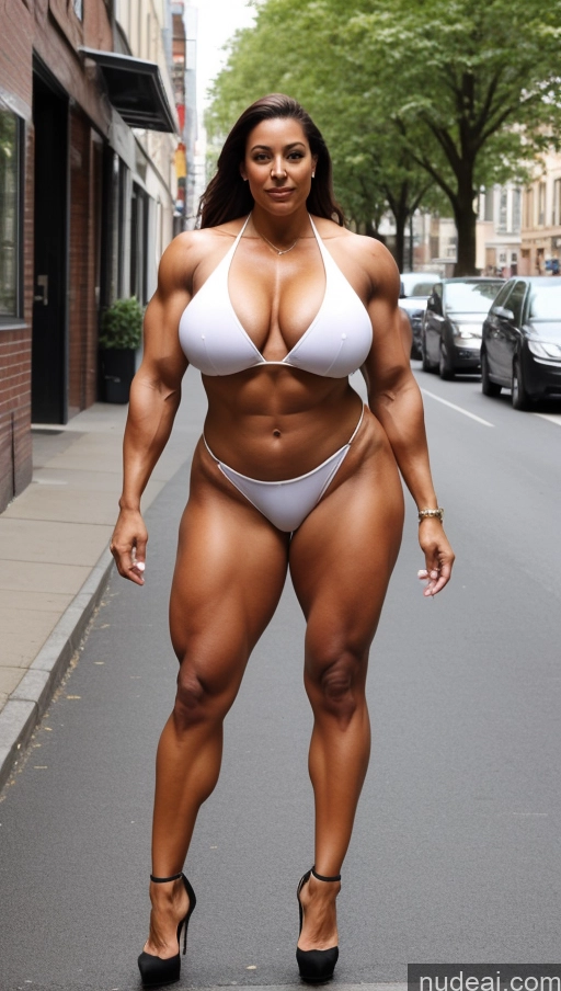 related ai porn images free for Bodybuilder Muscular Long Legs Tall Big Hips Big Ass Chubby Thick Busty High Heels Detailed Street 60s