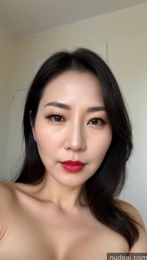 related ai porn images free for One Woman Perfect Boobs Beautiful Lipstick Fairer Skin Korean Close-up View Black Hair 40s