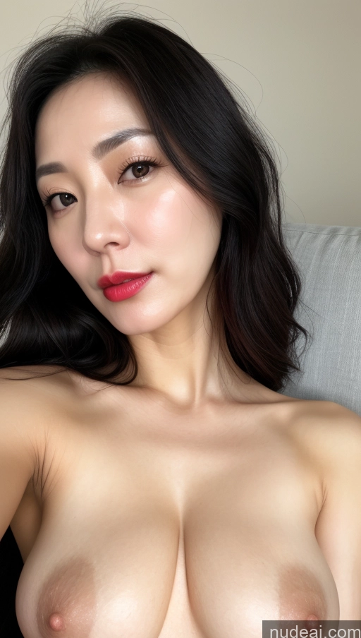 related ai porn images free for One Woman Perfect Boobs Beautiful Lipstick Fairer Skin Korean Close-up View Black Hair 40s