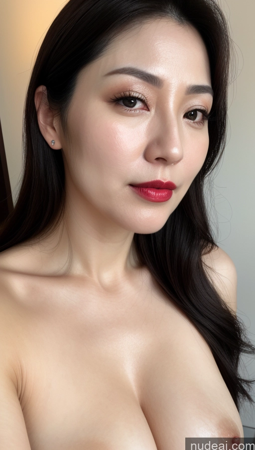 related ai porn images free for One Lipstick Close-up View Black Hair Woman Detailed Beautiful Fairer Skin Korean Perfect Boobs 40s
