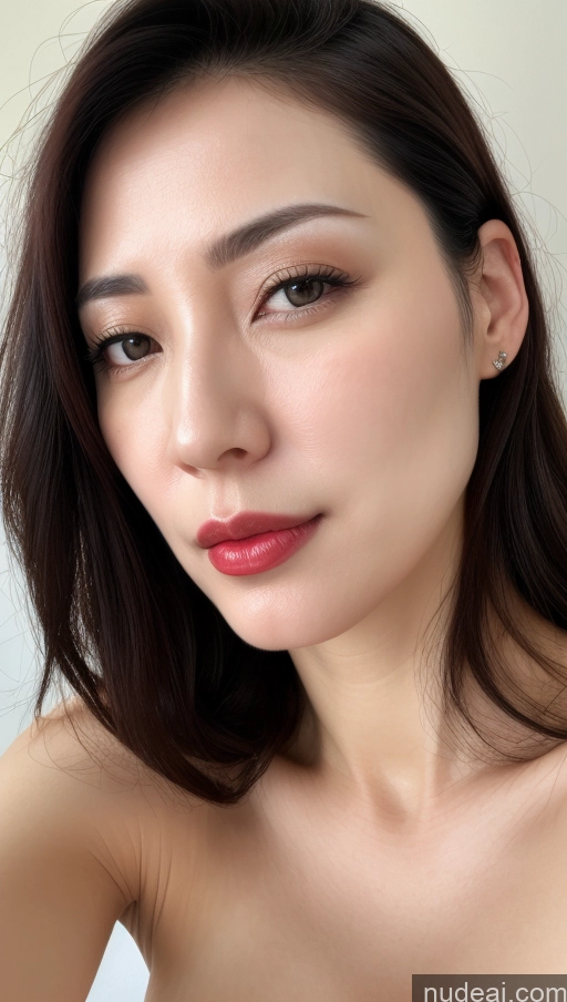 related ai porn images free for One Lipstick Close-up View Black Hair Woman Detailed Beautiful Fairer Skin Korean Perfect Boobs 40s