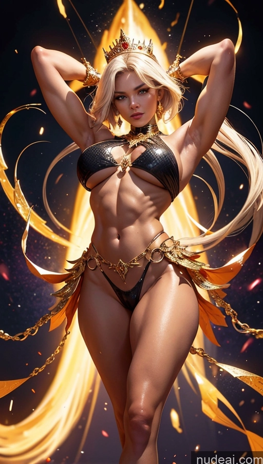 related ai porn images free for Bodybuilder Muscular Abs Busty Several Fantasy Armor Gold Jewelry Perfect Boobs Regal Powering Up Surrealist