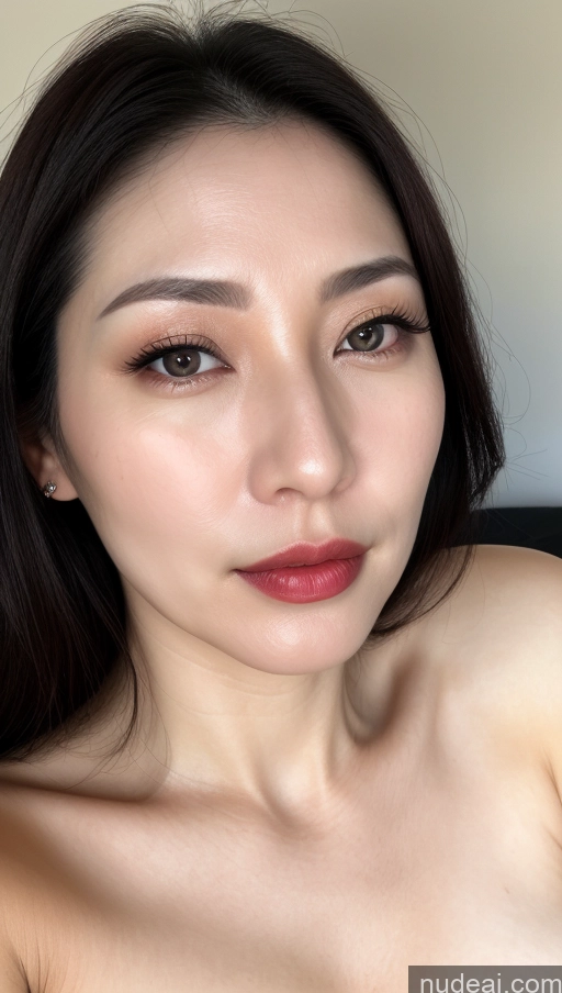 related ai porn images free for One Lipstick Close-up View Black Hair Woman Detailed Beautiful Fairer Skin Korean Perfect Boobs 40s