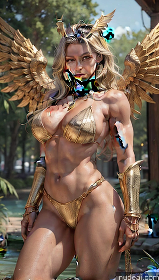 related ai porn images free for Muscular Abs Busty Several Perfect Boobs Hawkgirl Regal Fantasy Armor Bodybuilder Gold Jewelry Has Wings