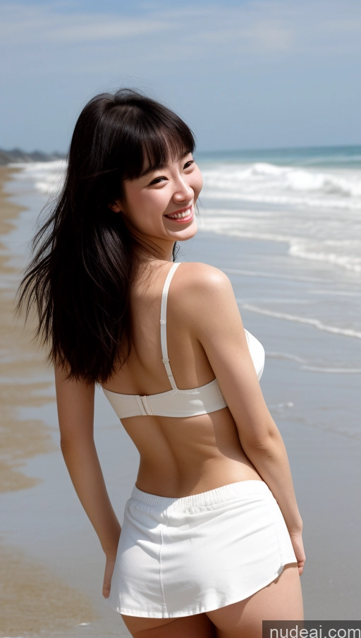 related ai porn images free for Woman One Beautiful 18 Black Hair Chinese Bangs Partially Nude Beach Laughing Happy Sexy Face Skinny Fairer Skin Mini Skirt Short Shorts