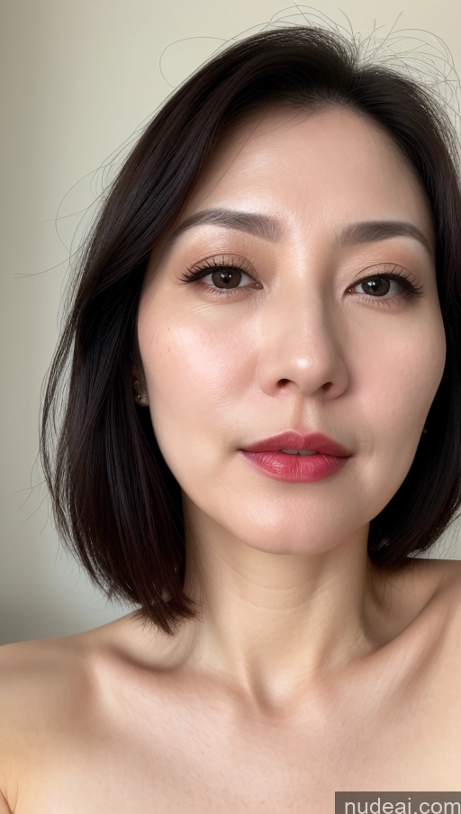 related ai porn images free for One Lipstick Close-up View Black Hair Woman Beautiful Fairer Skin Korean Perfect Boobs 40s