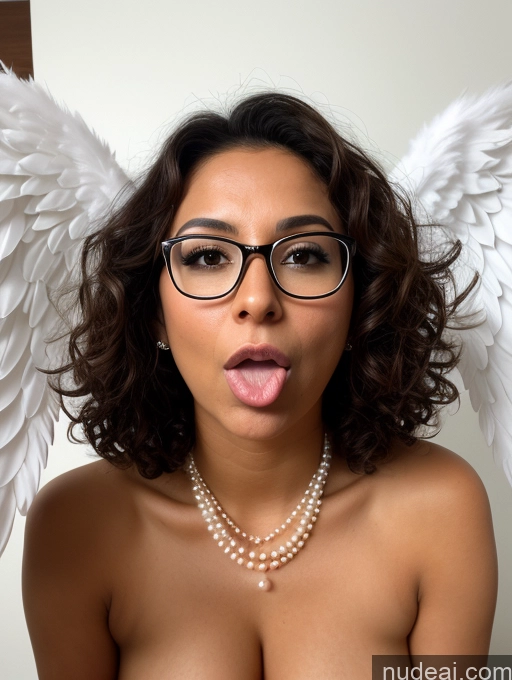 related ai porn images free for Woman One Perfect Boobs Beautiful Glasses Tanned Skin Perfect Body Short 30s Shocked Brunette Curly Hair Latina Front View Blowjob Angel Pearl Jewelry
