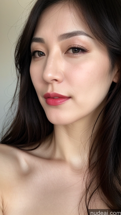 related ai porn images free for One Lipstick Close-up View Black Hair Woman Beautiful Fairer Skin Korean Perfect Boobs 40s