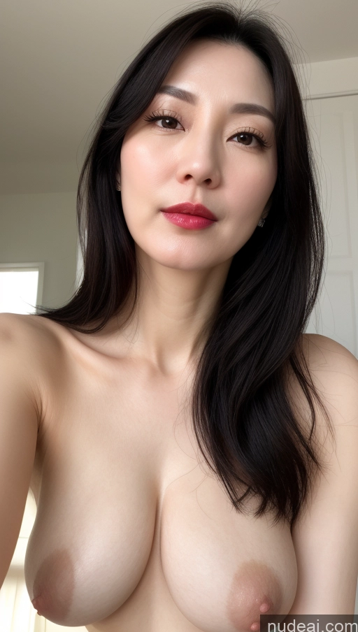 related ai porn images free for One Lipstick Close-up View Black Hair Woman Beautiful Fairer Skin Korean Perfect Boobs 40s