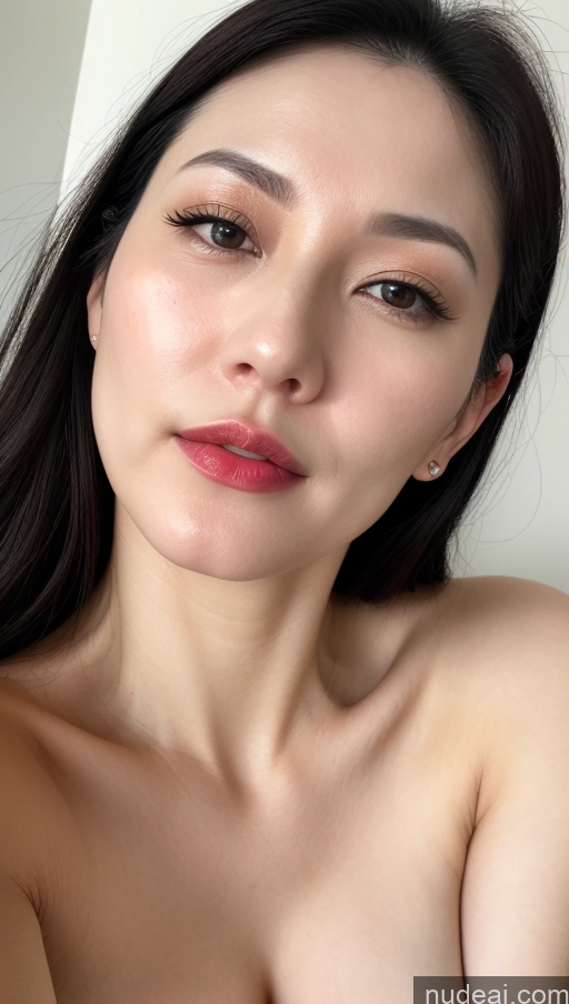 related ai porn images free for One Lipstick Close-up View Black Hair Woman Beautiful Fairer Skin Korean Perfect Boobs 40s